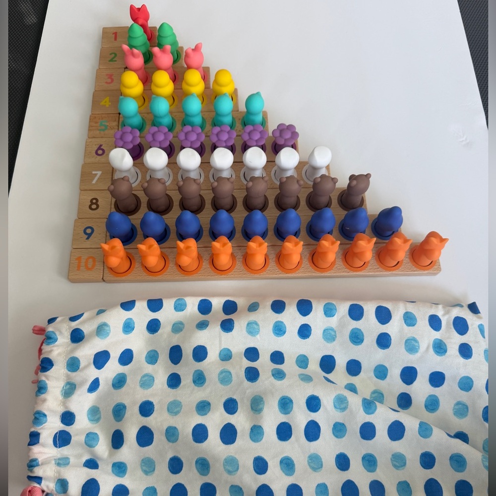 Montessori Math Bars & Number Tiles Excellent Used Condition